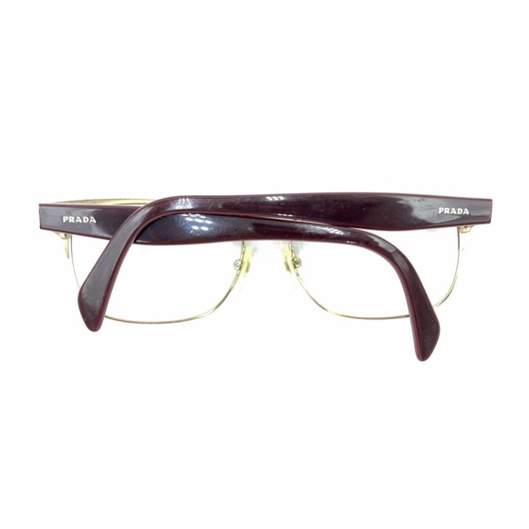 Prada VPR 65R UAN-1O1 Dark Red Gold Eyeglasses Frames 53-16 140 Italy Designer - Picture 11 of 12